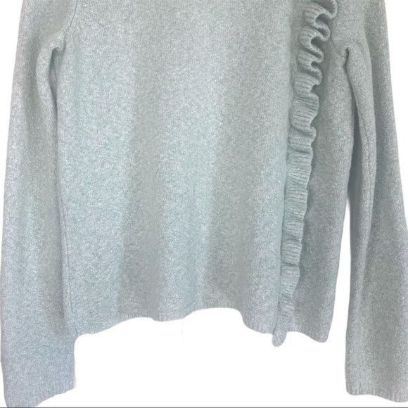 Cynthia Rowley Marled Knit & Ruffle Sweater - Picture 2 of 8